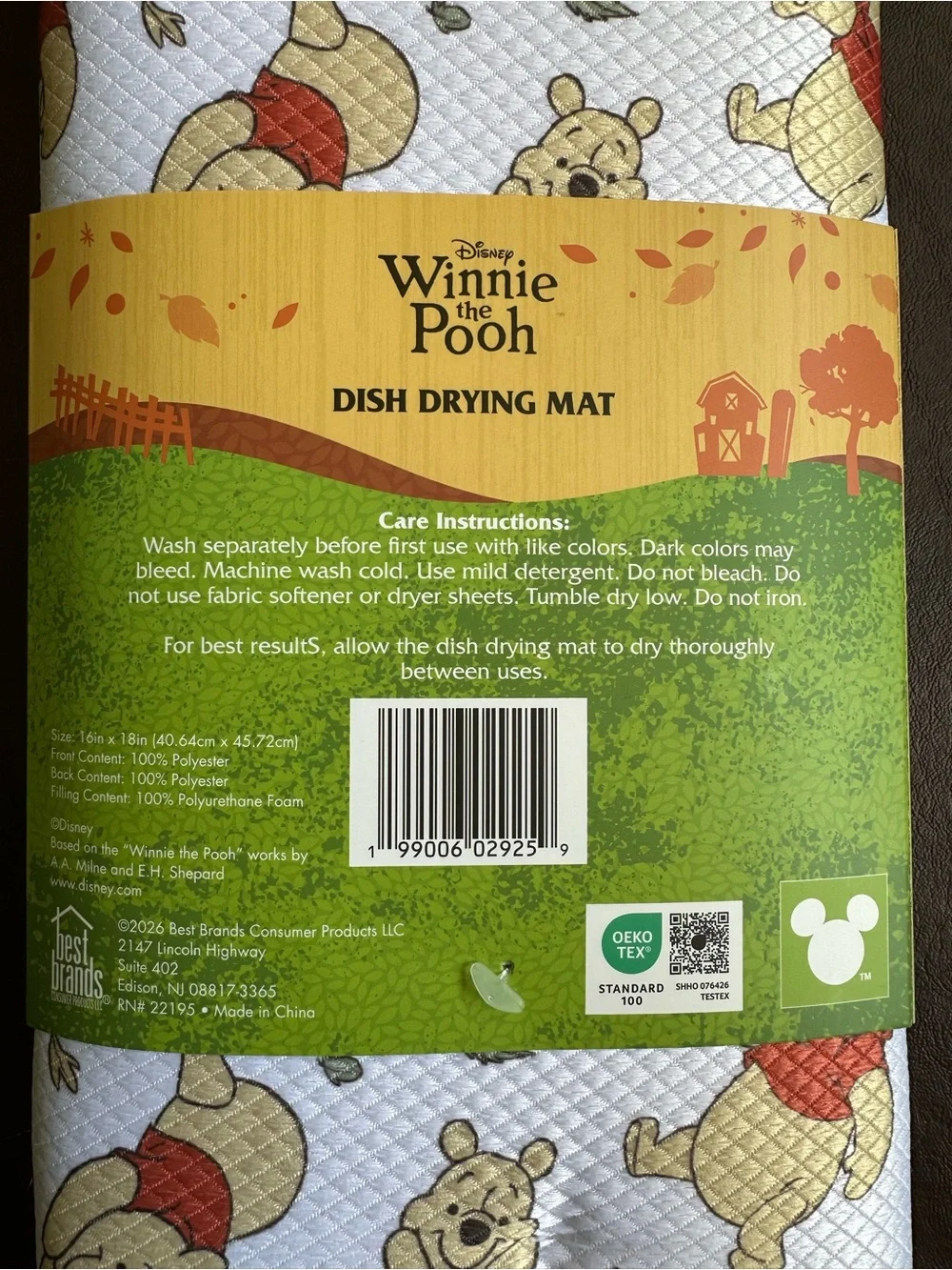 Disney Winnie The Pooh Dish Drying Mat